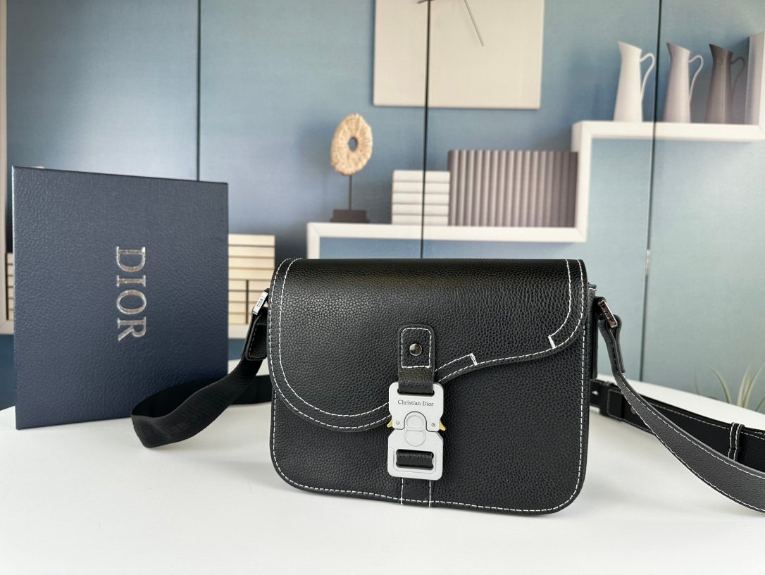 CD CD Lock Bag Black Leather - Bag