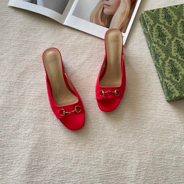 GG Horsebit Mid-Heel Mules - Heels
