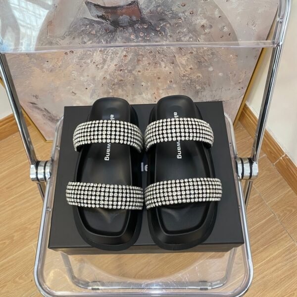 BAL Logo Crystal Embellished Sandals - Sandals