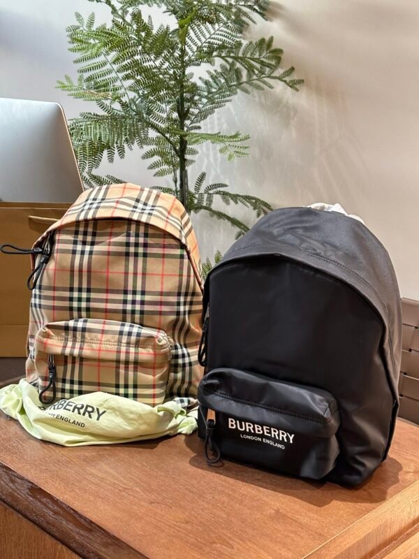 BBR Vintage Check and Logo – Backpack – Tan