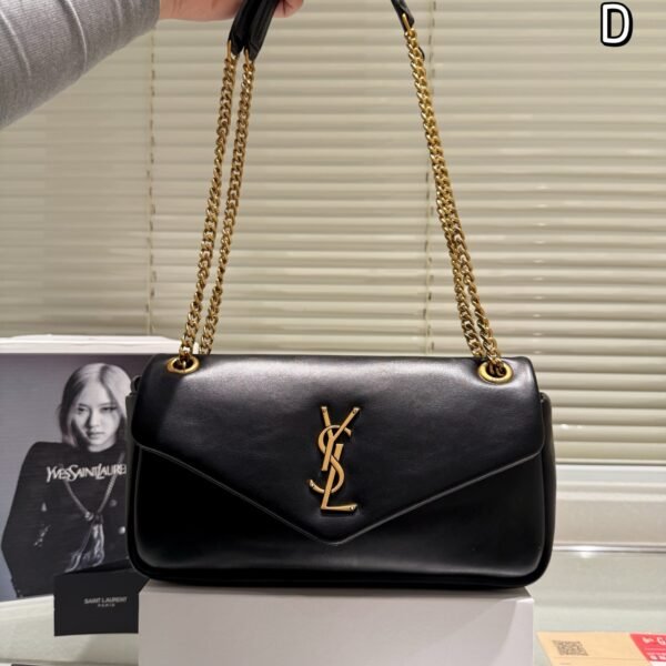 YSL Solferino Medium Black Leather - Bag