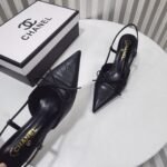 CC Slingback Pumps Black Leather – Scarpe con tacco