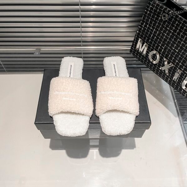 BAL Faux Shearling Slides - Slides