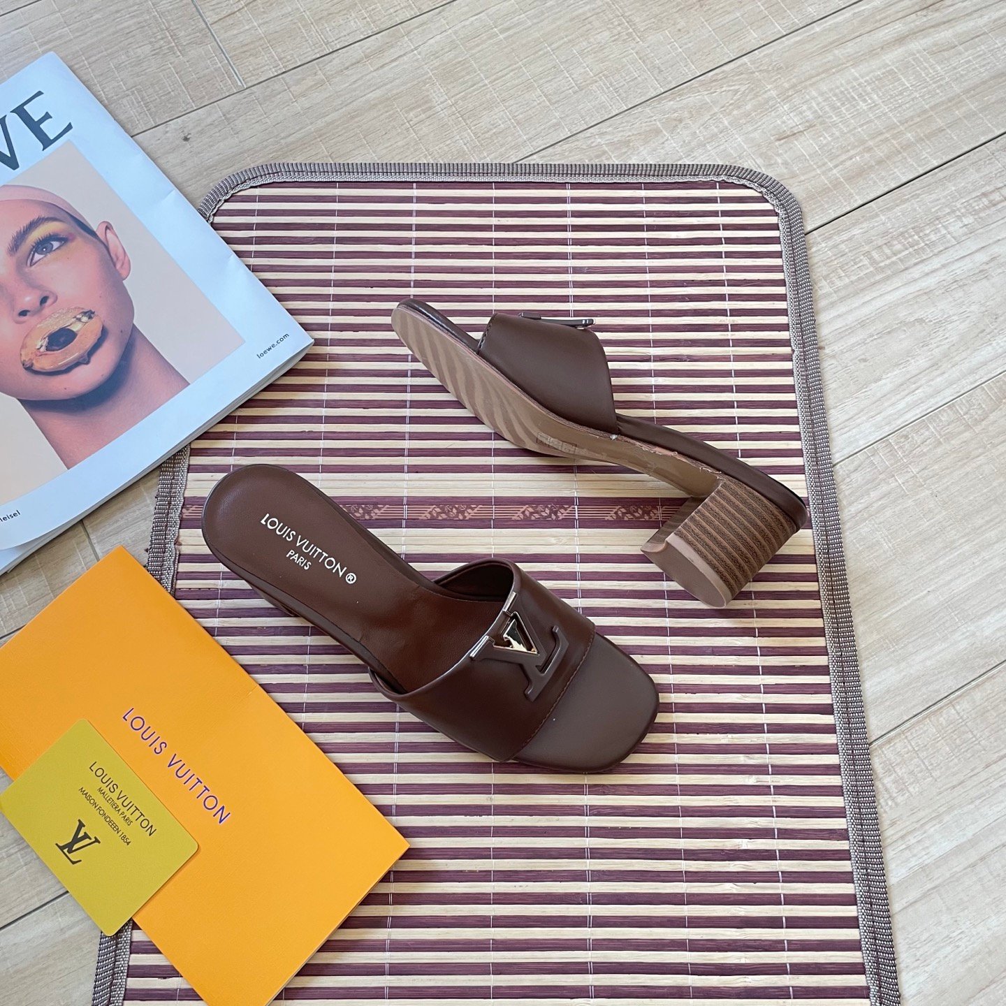 LV Lock It Mule Brown Leather - Sandals - Image 9