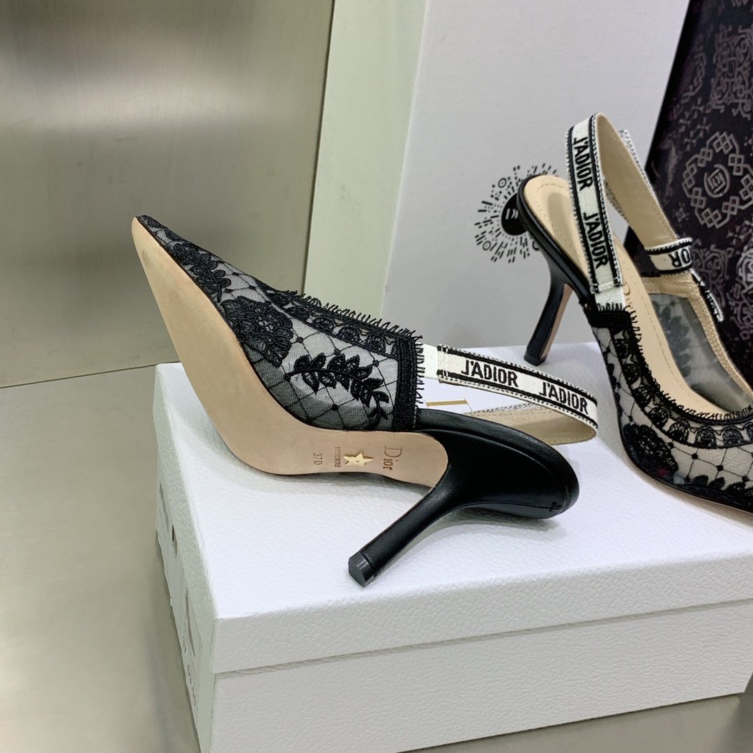 CD J'ACD Slingback Pumps Black Lace - Heels - Image 9