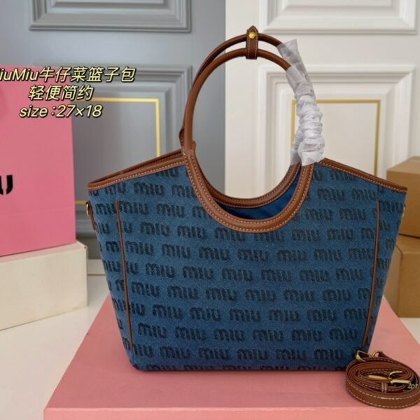 MIU Denim Basket Denim - Bag