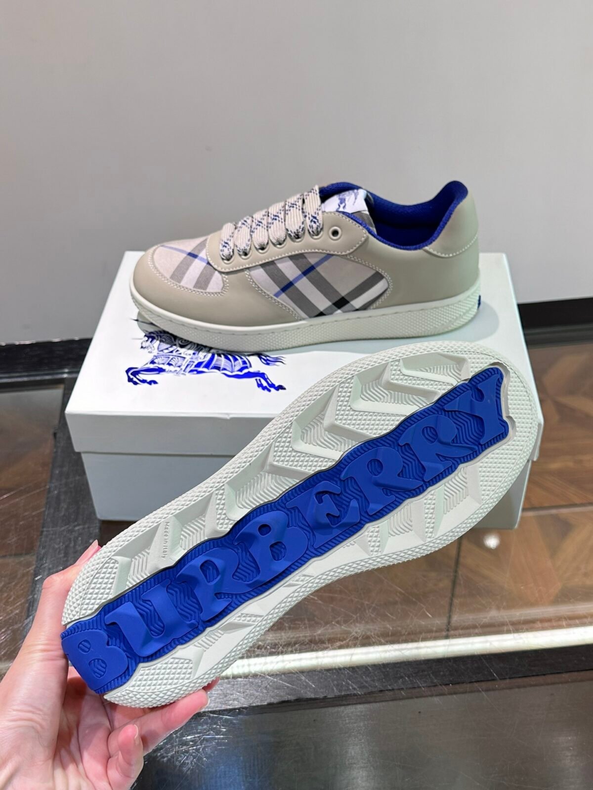 BBR Arthur Check – Baskets – Bleu — 9