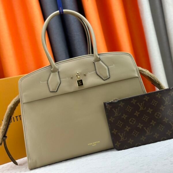 LV City Steamer Large Beige Leather - Bag