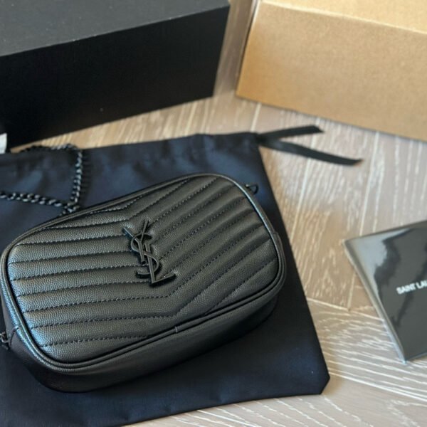 YSL Loulou Camera Bag Black Leather - Bag