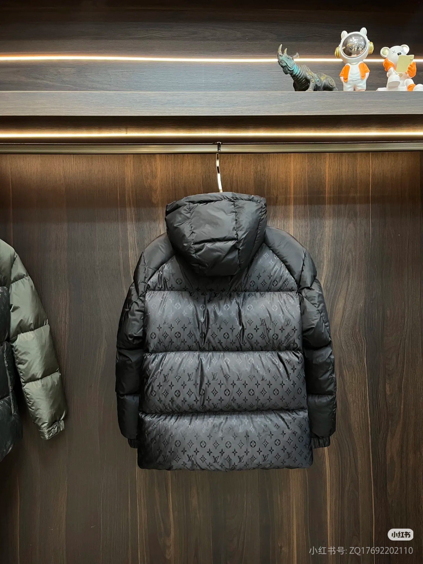 LV Monogram Puffer Jacket Black/Green - Jacket - Image 4