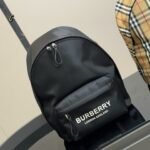 BBR Vintage Check and Logo Black Nylon – Zaino