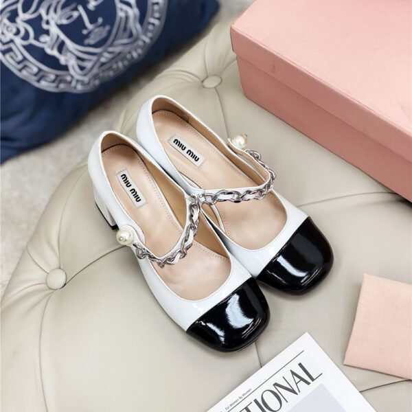 MIU Pearl Chain Mary Jane - Shoes