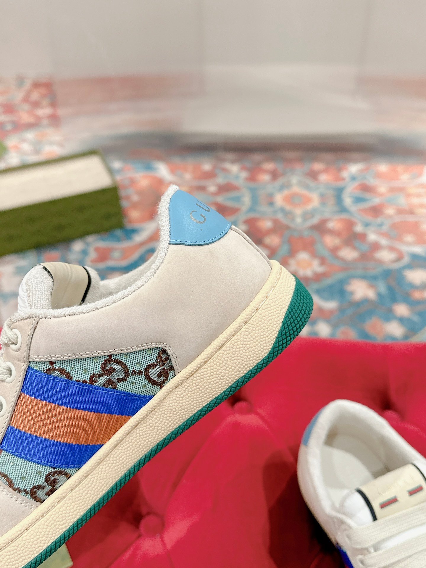 GG GG Screener Beige/Blue Canvas - Sneakers - Image 7