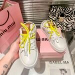 MIU Logo Patch Sneakers – Sneakers – White