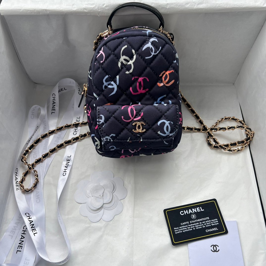 CC Graffiti Mini Backpack Multicolor Quilted - Bag