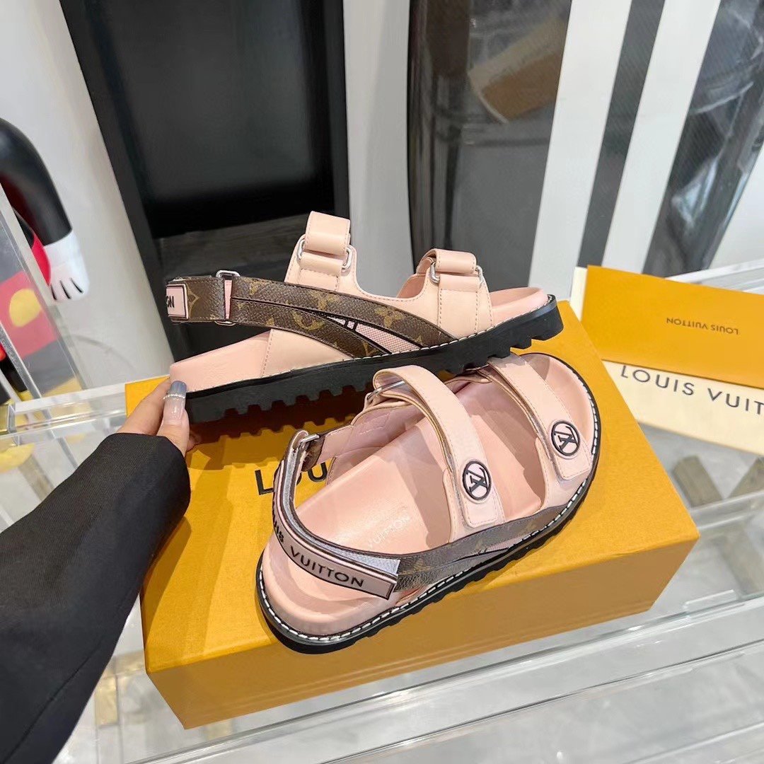 LV Paseo Flat Comfort Sandal Pink/Monogram Canvas - Sandals - Image 9