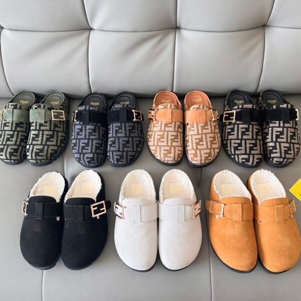 FD FDgraphy Shearling Mules - Shoes
