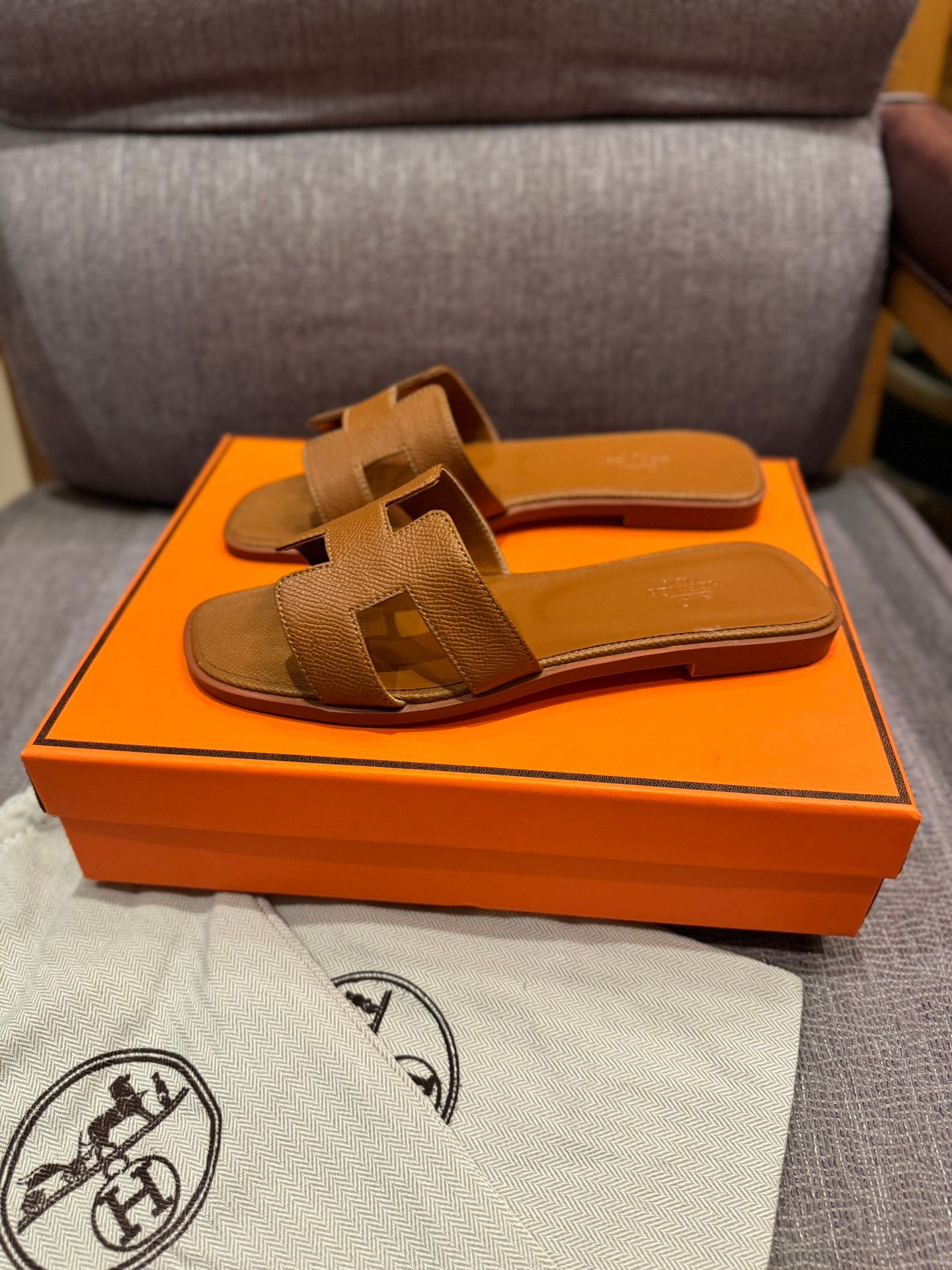 HM Oran Sandals Gold Leather - Sandals