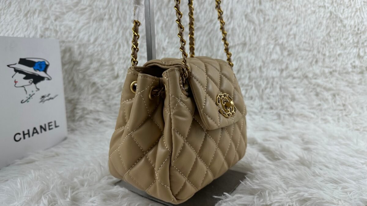 CC Mini Flap Beige Lambskin – Borsa — 2