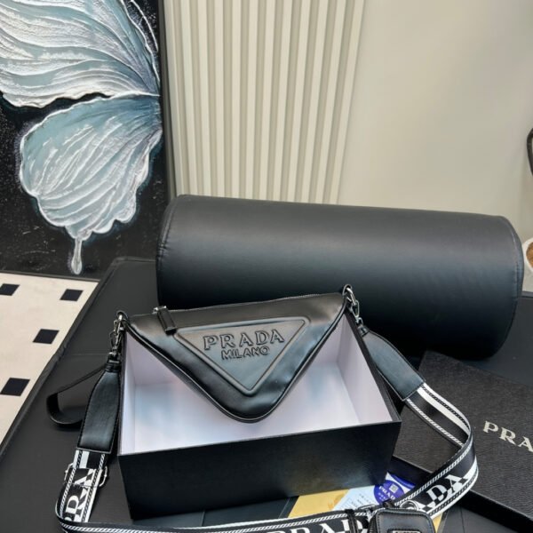 PR Triangle Bag Black Leather - Bag