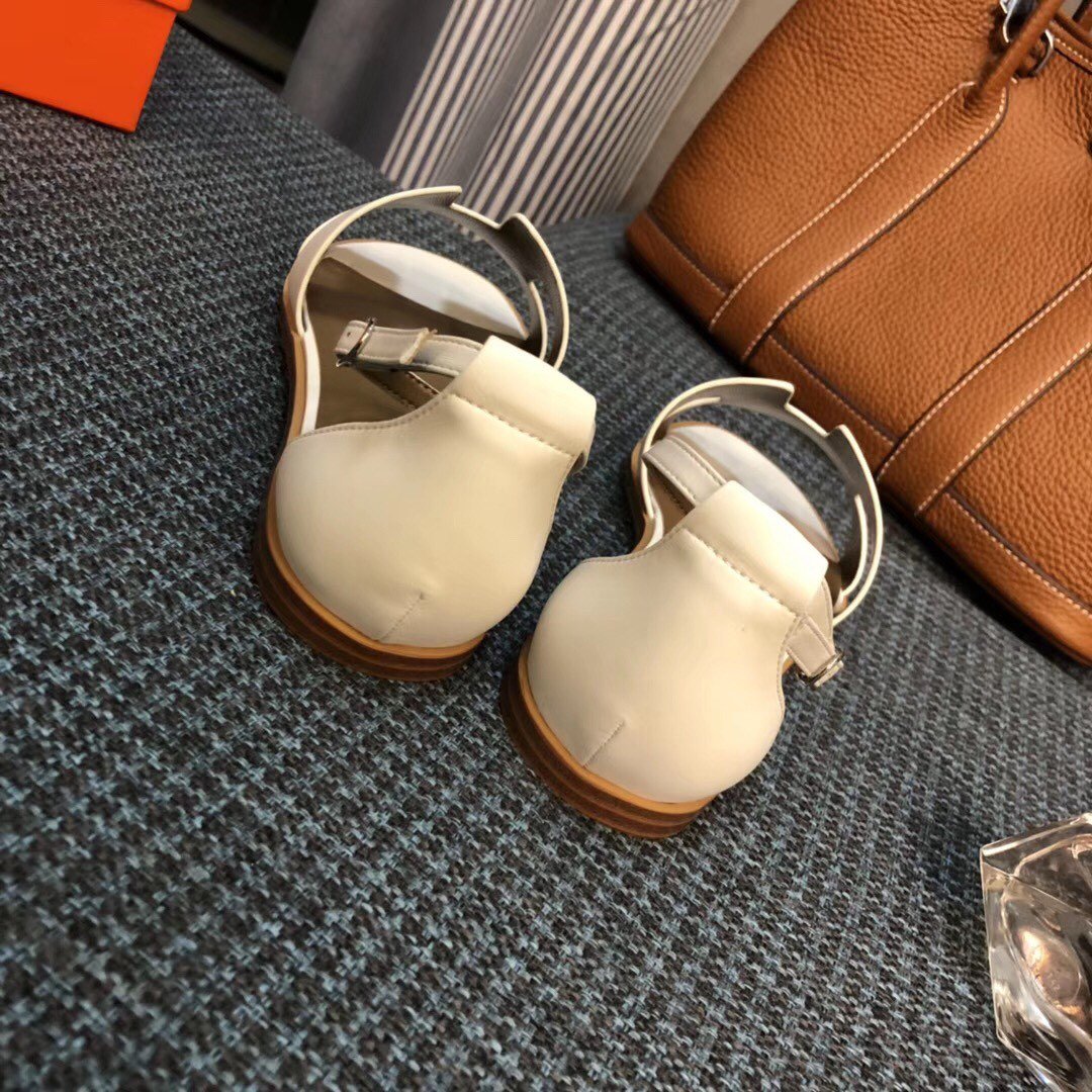 HM Oran Sandals White Leather - Sandals - Image 6