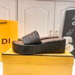 FD Colibri Wedge Black Raffia – Sandals