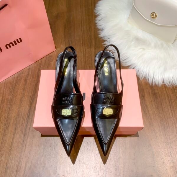 MIU Pointed Toe Slingback - Heels