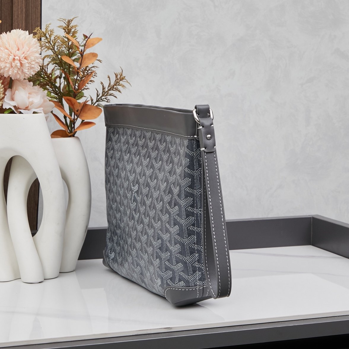 GYD Senat Pouch MM Grey GYDine Canvas - Bag - Image 2