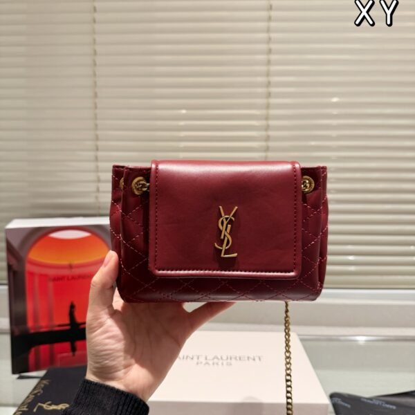 YSL Nolita Small Burgundy Leather - Bag