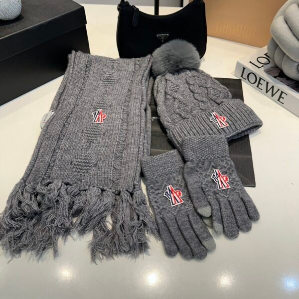 MCL Logo Scarf Grey Wool - Scarf