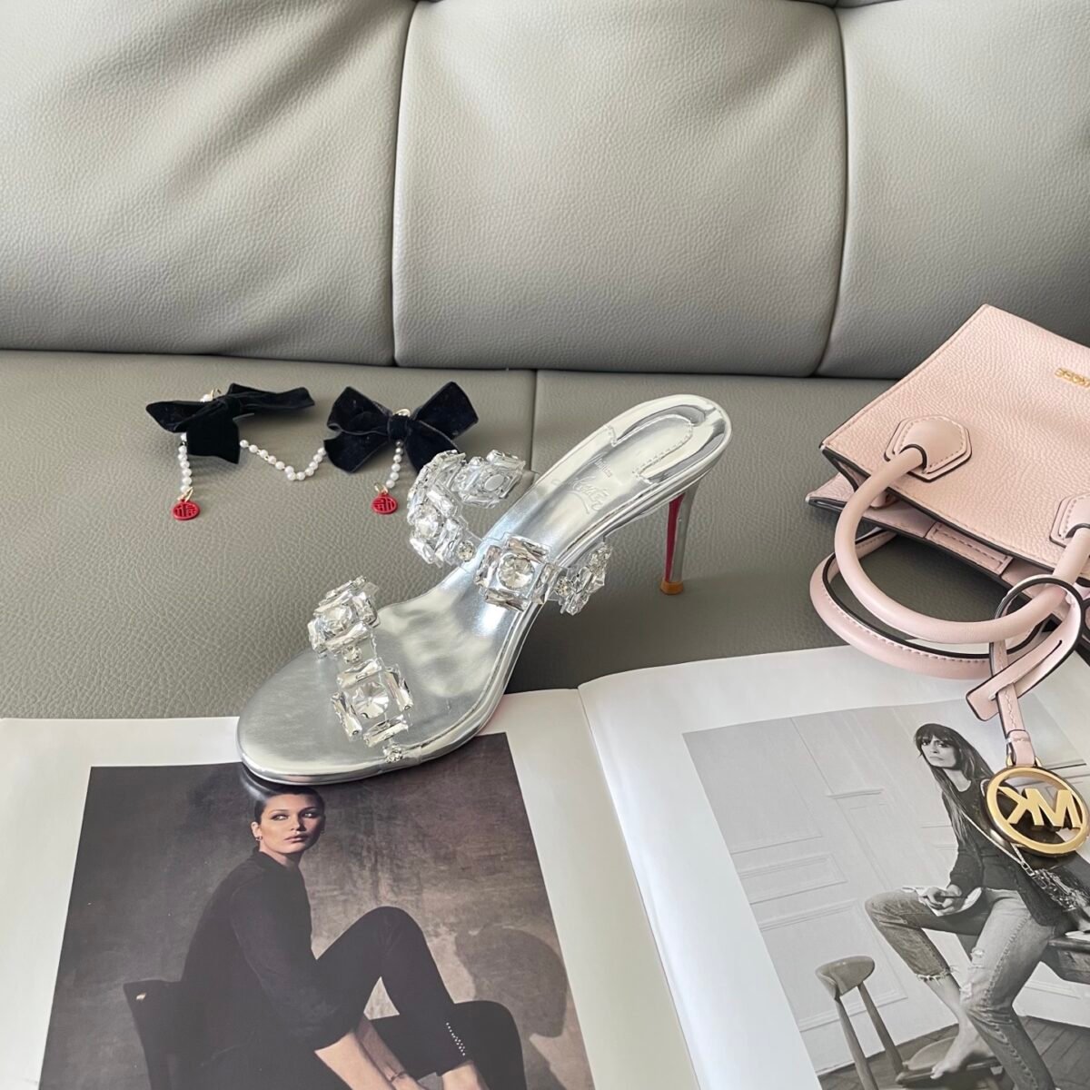 CL Just Nothing Crystal Mules – Heels — 5