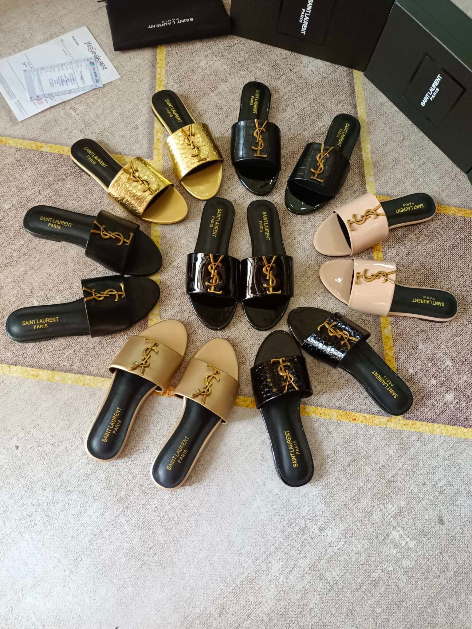 YSL Cassandra Flat Slides – Slide — 5