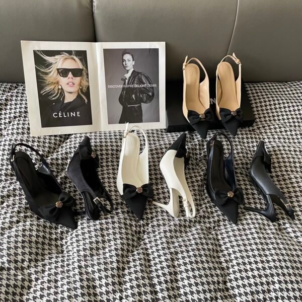 CEL Bow Heels Black/White - Heels