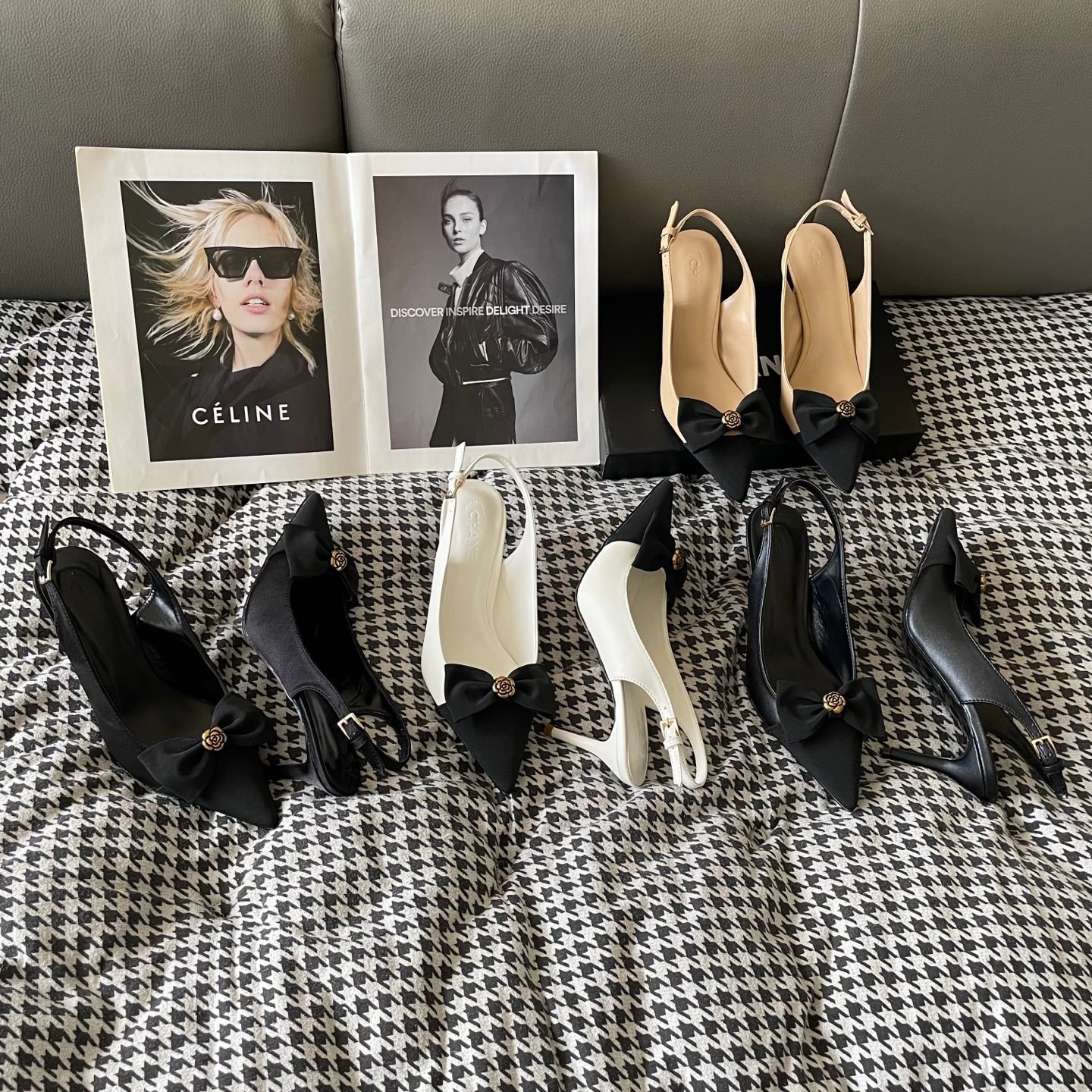 CEL Bow Heels Black/White - Heels