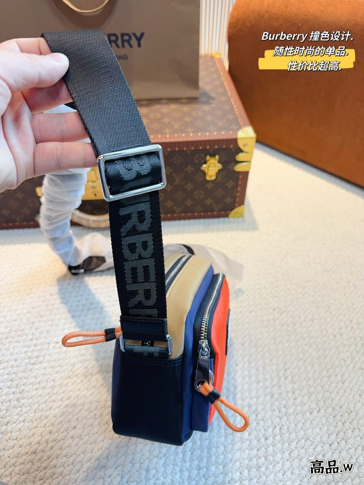 BBR Sonny Orange/Navy Nylon – Borsa — 8