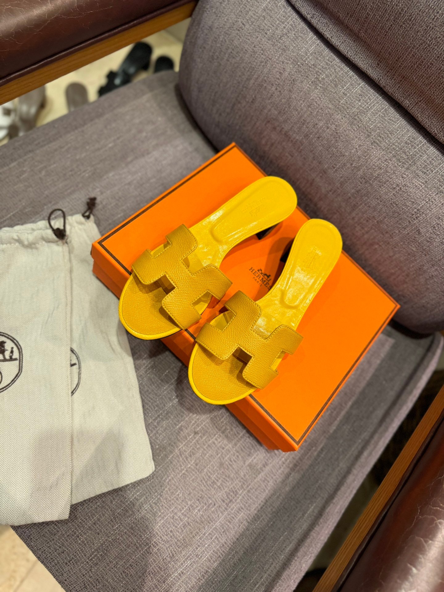 HM Oran Sandals Yellow Leather - Sandals - Image 2