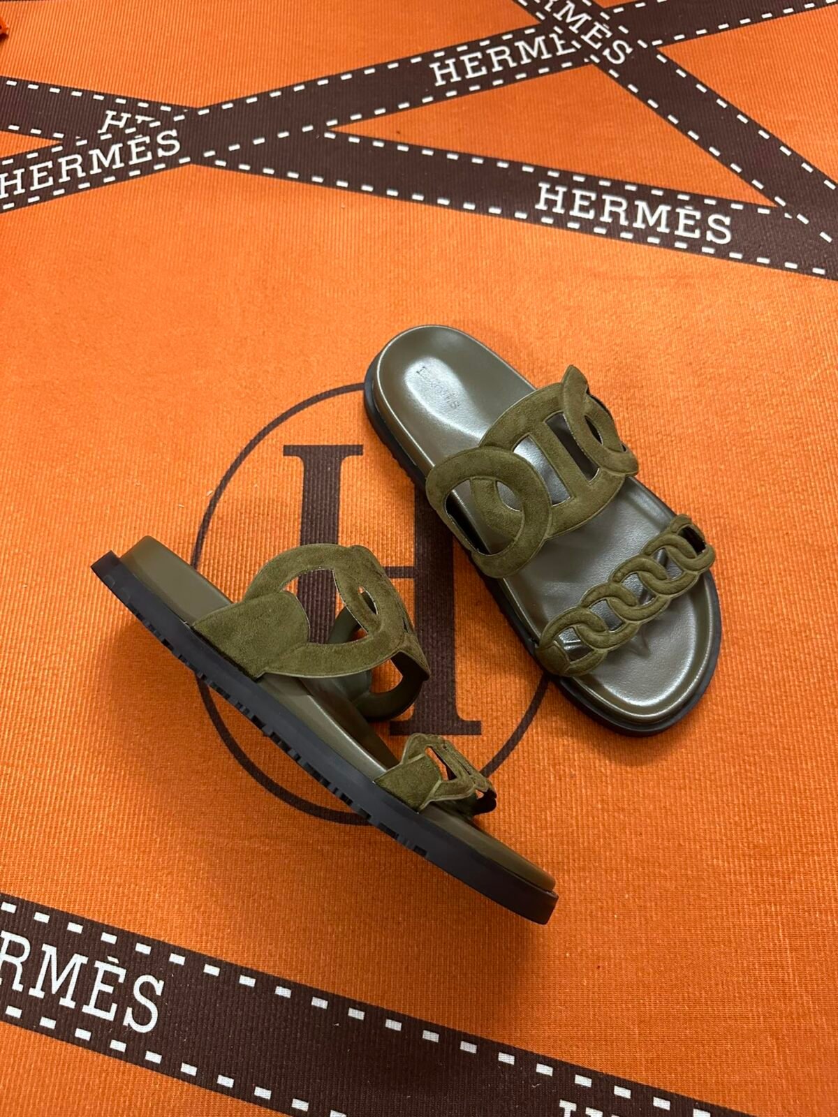 HM Chypre Green Suede – Sandals — 2