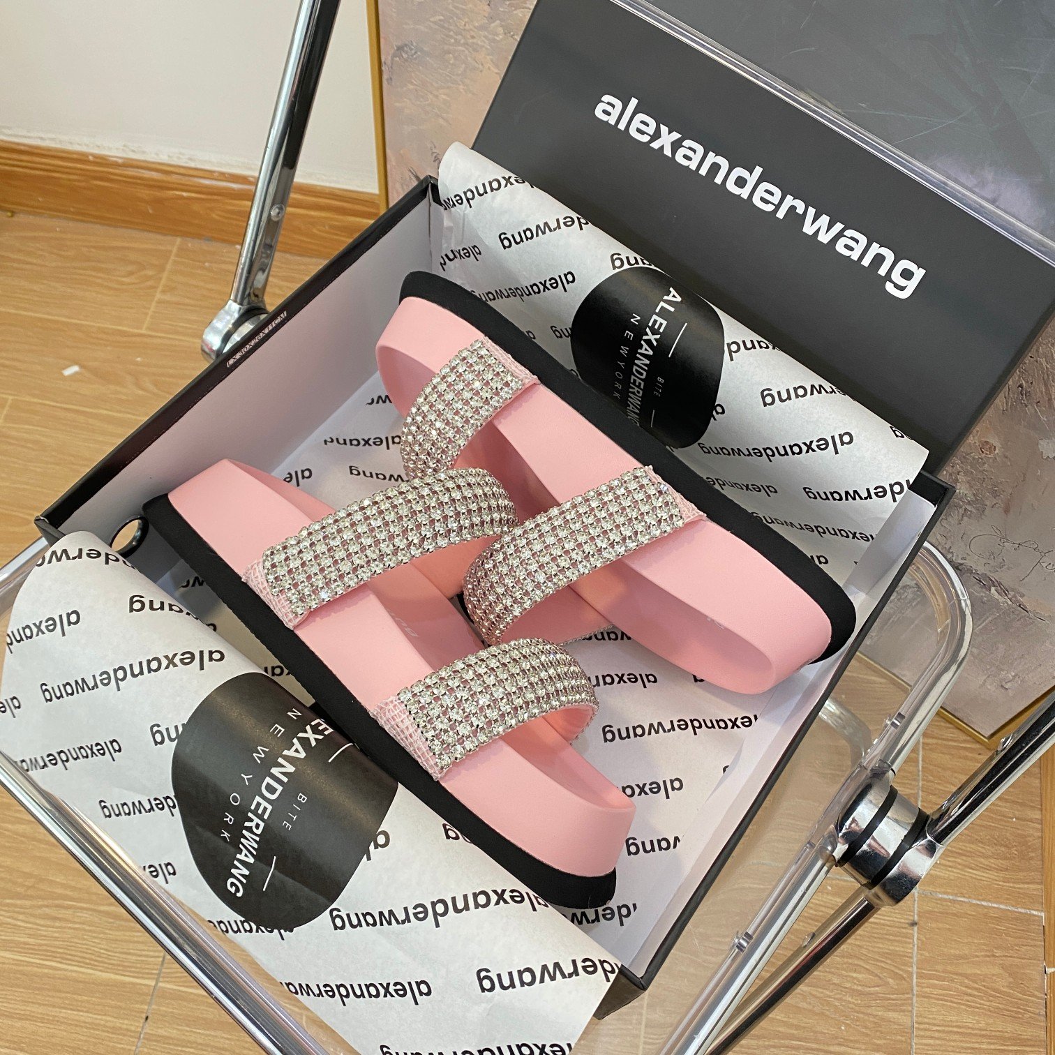 AW Amelia Crystal Pink - Sandals - Image 8