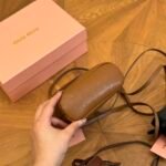 MIU Mini Bucket Bag Brown Leather – Bag