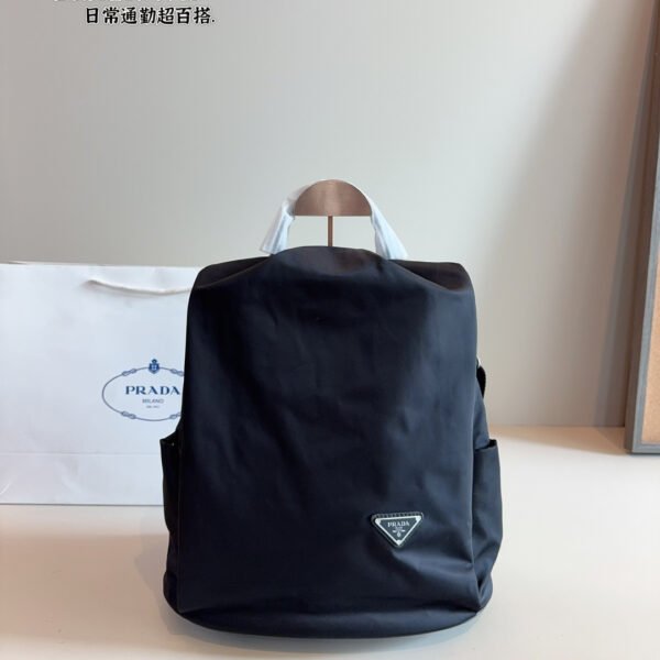 PR Re-Nylon Backpack Black Nylon - Backpack
