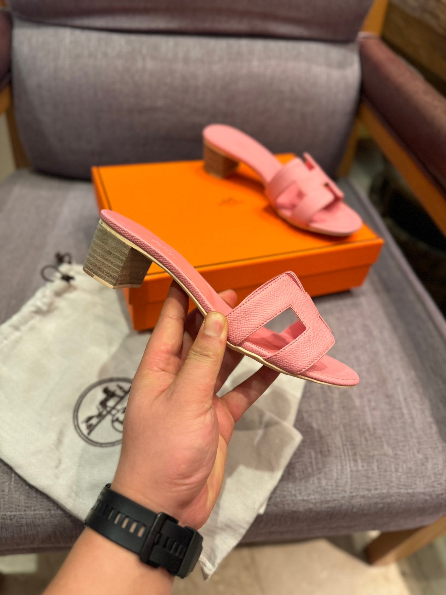 HM Oran Sandals Pink Leather - Sandals - Image 5