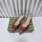 GG Slingback Crystal Studded Pumps – Heels