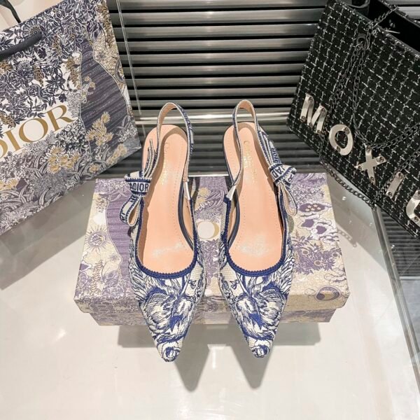 CD J'ACD Slingback Pump Blue Toile de Jouy - Heels