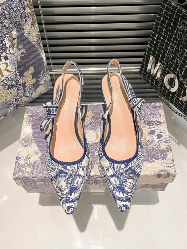 CD J'ACD Slingback Pump Blue Toile de Jouy – Talons