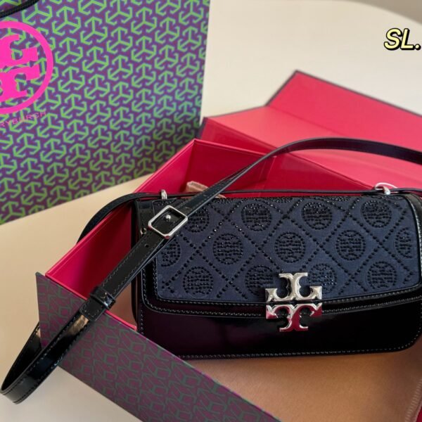 ×13. TB Toryburch Rhinestone Patent Leath