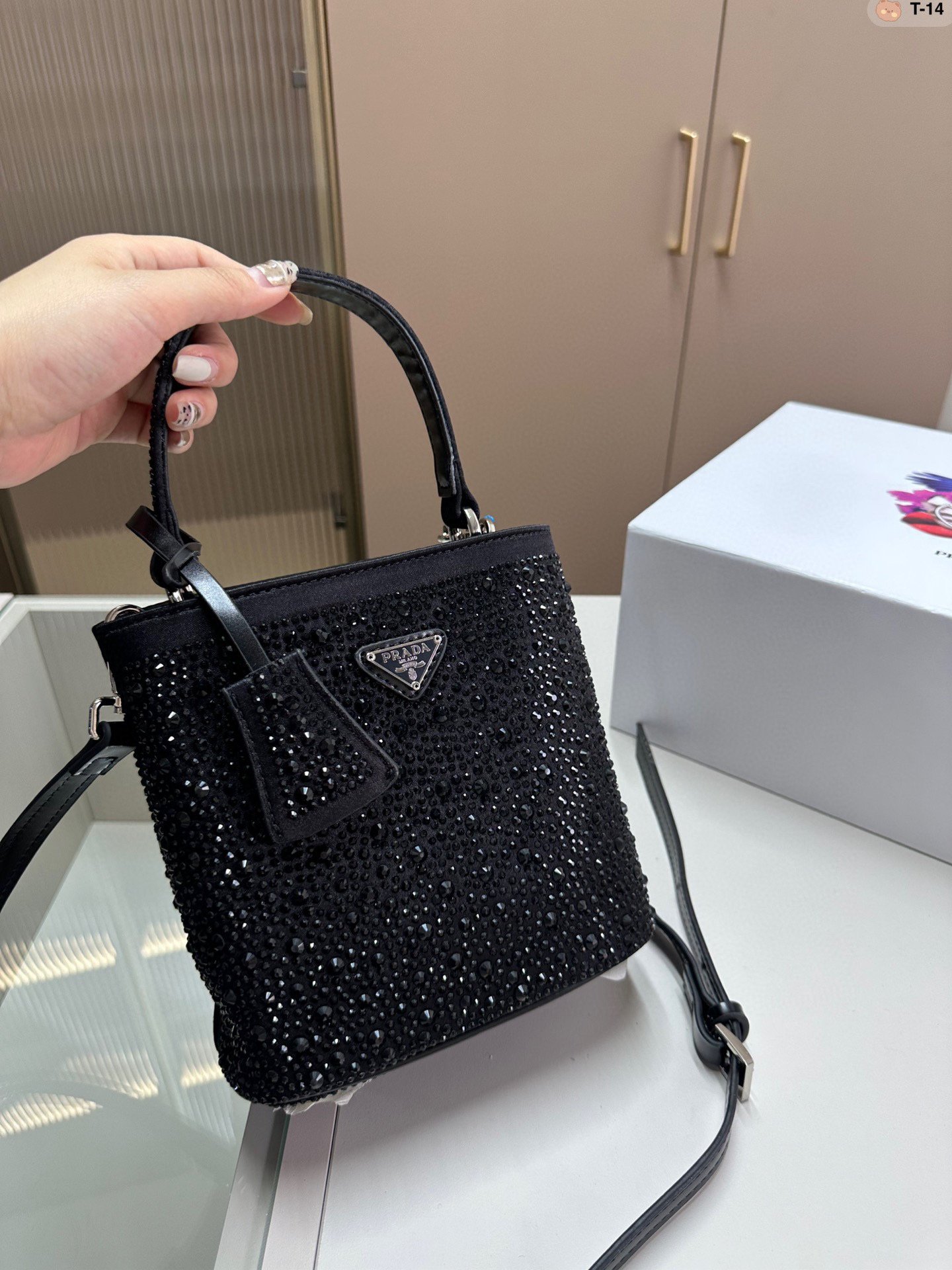 PR Crystal Studded Bucket Bag Various Colors - Bag