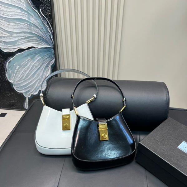PR Cleo Black and White Leather - Bag