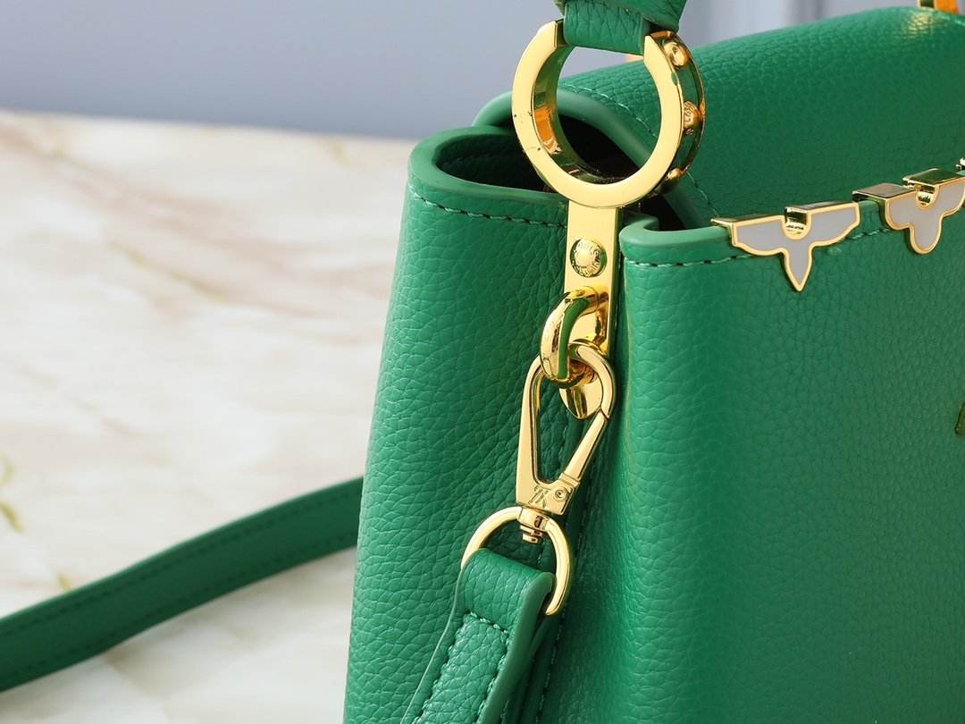 LV Capucines Mini Green Leather - Bag - Image 7