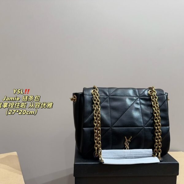 YSL Jamie Medium Black Leather - Bag