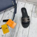 LV Lock It Flat Mule – Claquettes – Noir